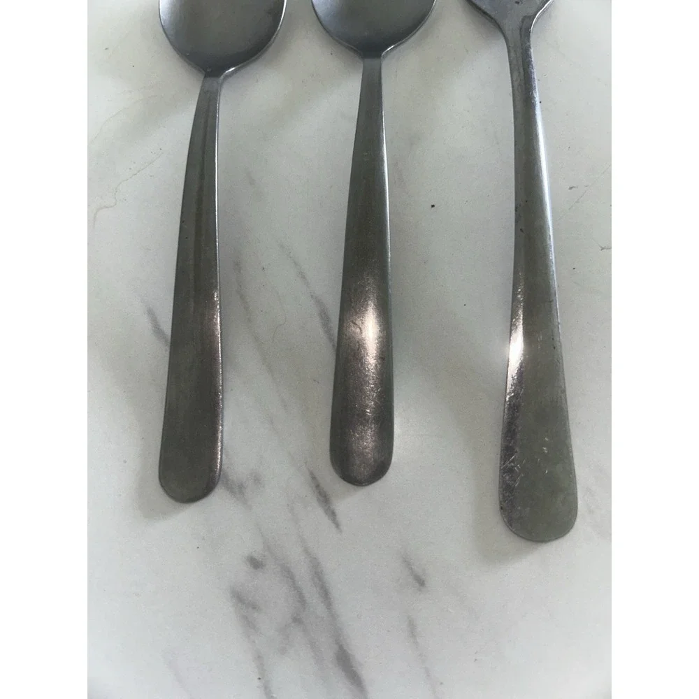 Delco Stainless Steel Dinner Fork 2 Teaspoons Rounded Ends Japan Lot of 3